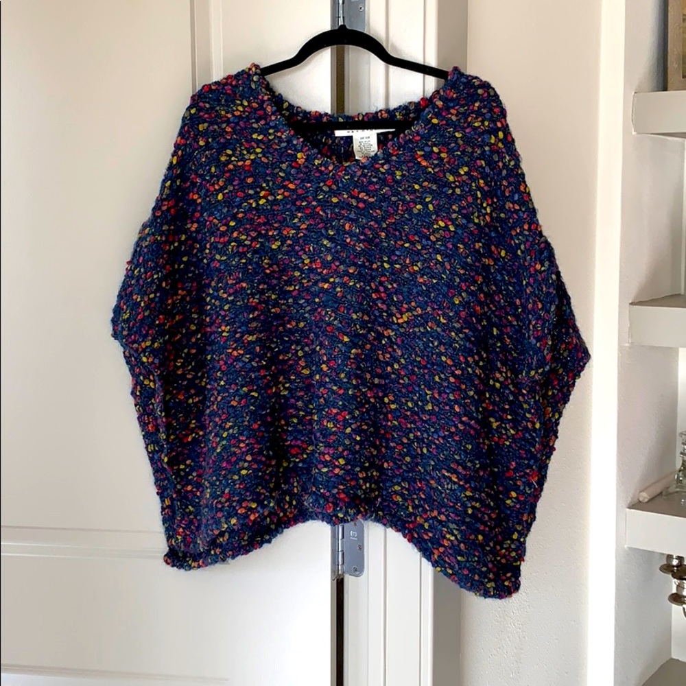 Max Studio Multi-Colored Poncho - Picture 2 of 8